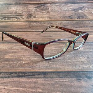 Coach Nuala 2019 Burgundy Signature Logo Eyeglasses Women's 135 FRAMES ONLY